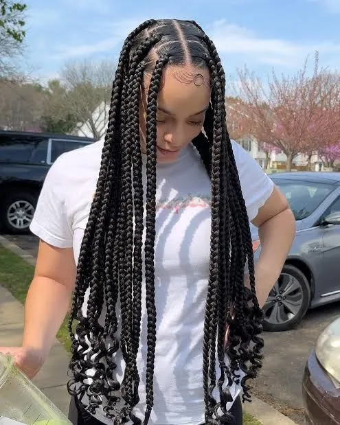 Knotless box braids