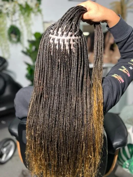 Small Knotless box braids — real salon work by Mariama