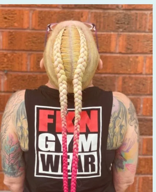 Adult Two top braids — real salon work by Mariama