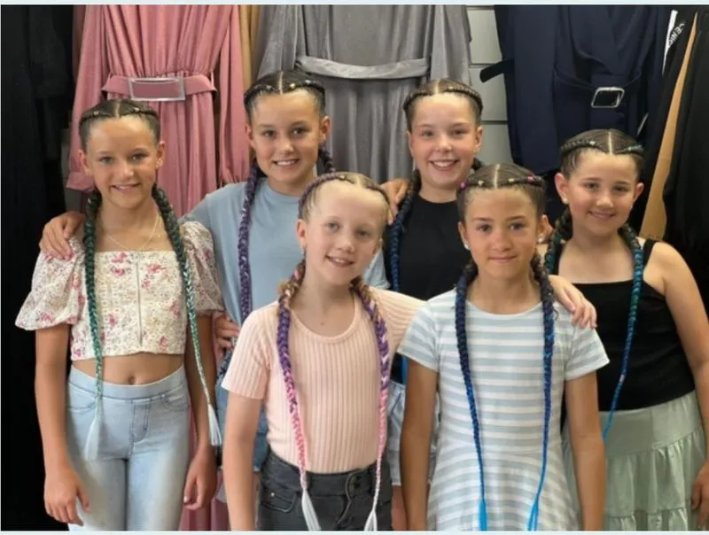 6 kids 2 Dutch braids each — real salon work by Mariama