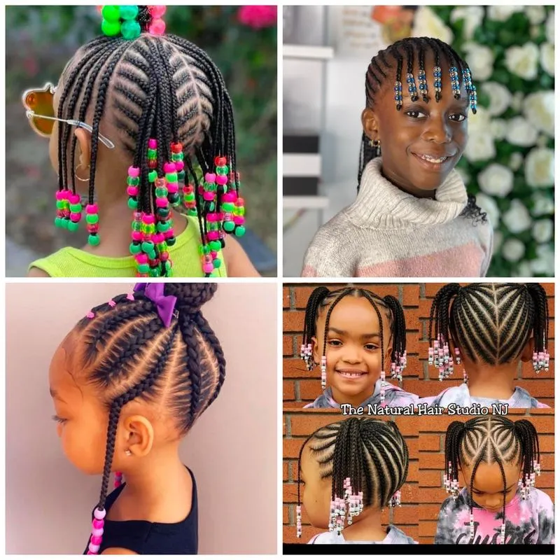 Kids simple hair styles — real salon work by Mariama