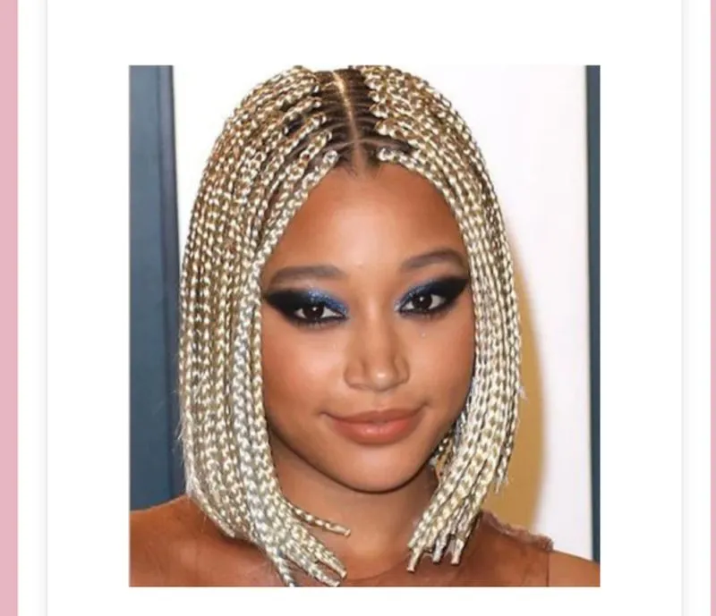 Small Box Bob ( Hair Included ) — real salon work by Mariama