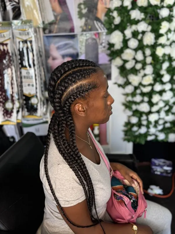 6-8 Cornrows — real salon work by Mariama