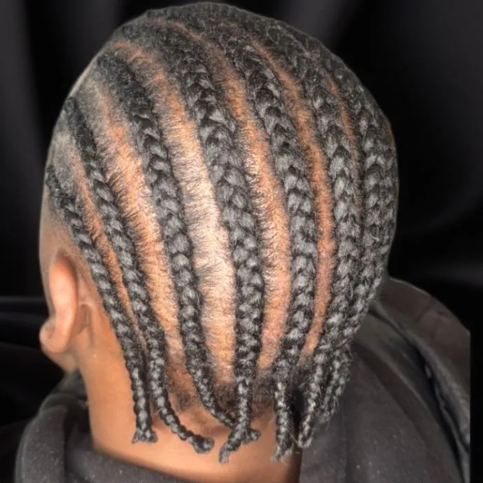 Men ten Cornrows — real salon work by Mariama