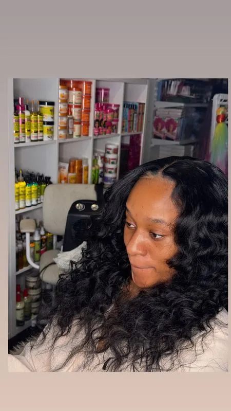 Sew in weave with Closure — real salon work by Mariama